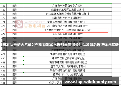 国家队最新大名单公布都有哪些入选球员值得关注以及背后选拔标准解析